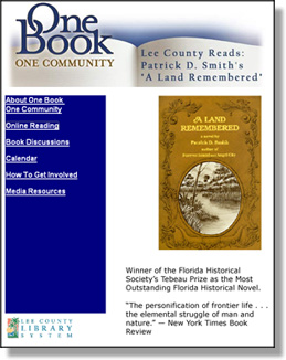 Lee County One Book, One Community website.